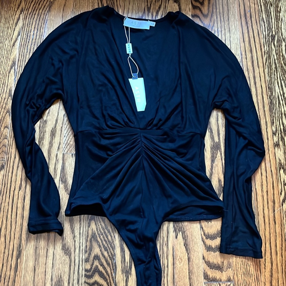 NWT ASTR the label bodysuit black small